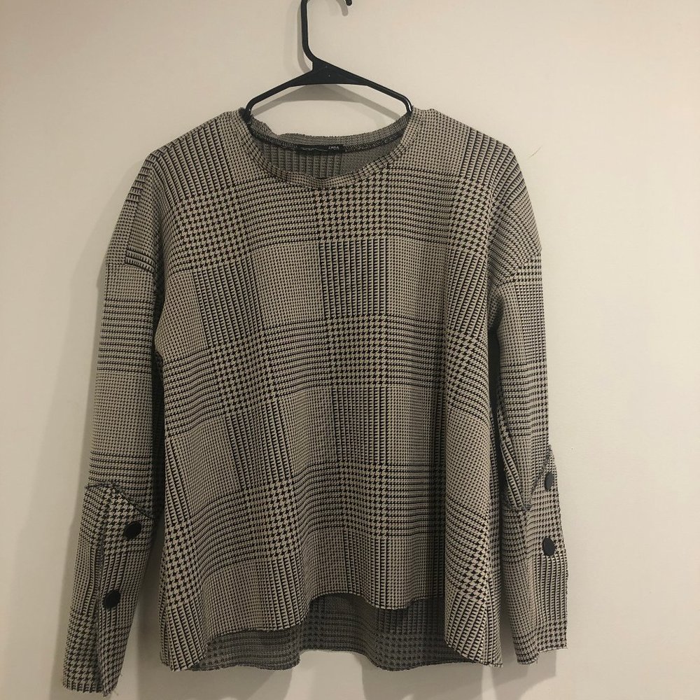 Zara Houndstooth Sweater Size Small